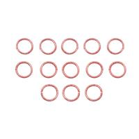 Rose Gold Colour Plated Copper Textured Jump Rings, ID 7mm, OD 9mm (200pcs)