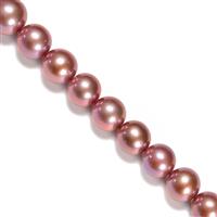 Purple Freshwater Cultured Edison Pearls Approx 10-12mm, 38cm Strand