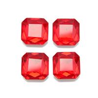 Cushion Crystal Red, Approx. 18mm,  4pcs