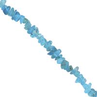 70cts Neon Apatite Nuggets Approx 1 to 6mm, 80cm Strand