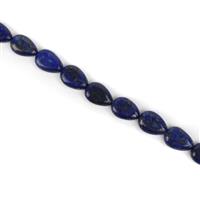 110cts Dyed Lapis Lazuli Puffy Pears Approx 12x8mm, 38cm Strand