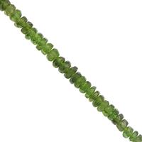 17cts Chrome Diopside Faceted Rondelles Approx 2x1 to 3x1.5mm, 18cm Strand