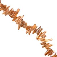 270cts Peach Coated Crystal Pencil shape free size, 38cm 