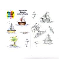 Creative Muse Designs Clear Stamp Set - Sail Boats