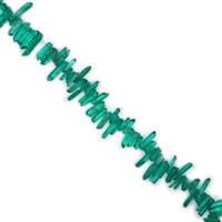 290cts Army Green Coated Crystal Pencil shape free size, 38cm