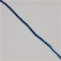40cts Blue Haematite Fancy Beads Approx 3.5mm, 38cm Strand
