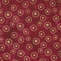 Moda Felicity Batiks Burgundy Stars Fabric 0.5m