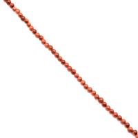 37cts Golden Goldstone Plain Rounds Approx 4mm, 35cm strand