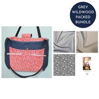 Grey Wildwood Packed The Hollywalk Handbag Kit: Instructions & Fabric (2m)