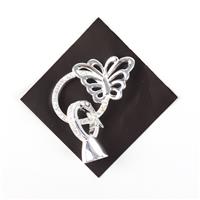 925 Sterling Silver Butterfly Clasp With Cubic Zirconia