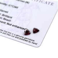 1cts Tocantin Garnet 5.5x5.5mm Triangle Pack of 2 (N)