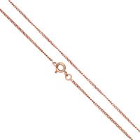 Rose Gold Plated Base Metal Finished Fine Curb Chain, 18"  (5pk)