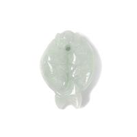 75cts Type A Green Jadeite Carved Fish Approx. 25x35mm, 1pc