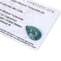 7.9cts Copper Mojave Turquoise 20x12mm Pear  (R)