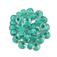Preciosa Ornela Glass Beads, 9mm - Aqua Lined Crystal (50pk)