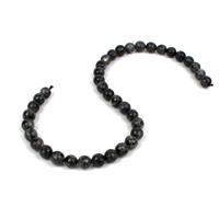 270cts Larvikite Faceted Rounds Approx 10mm, 38cm Strand