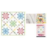 Moda Eufloria Peacock Feathers Quilt Kit: Instructions, Charm Pack & Fabric (2m)