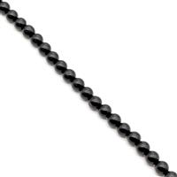 450cts Black Obsidian Plain Rounds Approx 8mm, 1 Meter Strand
