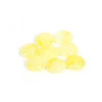 Baltic Off-White Amber Beads Disc (8pk)