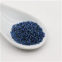 Miyuki Semi Matte Silver Lined Medium Blue Delica Beads 11/0 (approx. 7.2GM/TB)