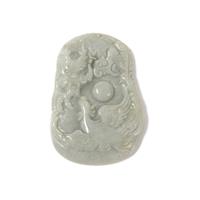 72cts Type A  Green Jadeite Carved Good Fortune Pendant Approx 30x45mm,1pc   
