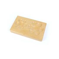Flower Hardwood Dapping Block - 4 Cavity