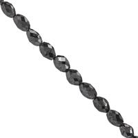 1.80cts Black Diamond Faceted Rice Beads Approx 2x1.5 to 3x2mm, 5cm Strand With Spacers