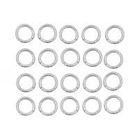 925 Sterling Silver Textured Jump Rings approx. ID 6 mm, OD 8 mm (20pcs)