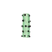 Preciosa Light Green/Black Polka Dot Cylinder Lampwork Bead Approx 20x6mm (1pk)