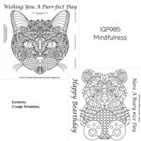 ParchCraft Australia (UK) - Mindfulness, inc; 2 Large Templates - Tangled Cat and Tangled Teddy Bear