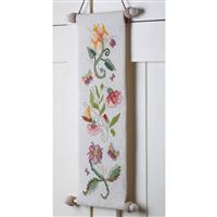 The Cross Stitch Guild Jacobean Bell Pull on Linen