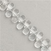 70cts Cullinan Topaz Faceted Drops Approx 4x3 to 9x5mm, 16cm Strand With Spacers