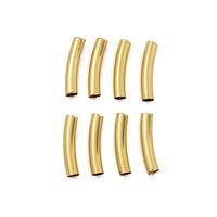 Gold Plated Base Metal Spacer Beads, Approx 6x30mm,  8pcs 