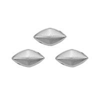 Silver Plated Base Metal Bobbi Beads, Approx 6x12mm (15pcs)