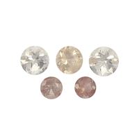 0.80cts Multi-Gemstone (N) Brilliant Round Approx 3 to 4mm, (Pack of 5) 