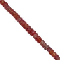 20cts Songea Sapphire Graduated Faceted Rondelles Approx 2x1.5 to 4x2.5mm, 20cm Strand