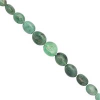 20cts Emerald Graduated Smooth Oval Approx 3x2.5 to 8x6mm, 17cm Strand