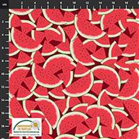 Peach On Earth Fruits, Food, Melon & Watermelon Fabric 0.5m