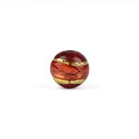 Murano Glass Ruby Serale Beads, Approx 10mm (1pk)