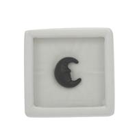 4.20cts Black onyx fancy Moonface Approx 15x12mm (D) 1pc