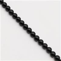 460cts Black Agate Plain Rounds Approx 8mm, 1m Strand 