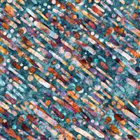 Dan Morris  Elementals Collection Diagonal Dots Aqua Fabric 0.5m 