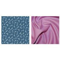Small Daisies on Denim and Cotton Canvas Lavender Fabric Bundle (1m)