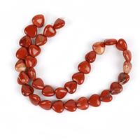 190cts Red Jasper Hearts approx 12mm, 35cm Strand