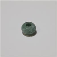 17.50cts Green Burmese Jade Carved Rondelle Approx 15x10mm