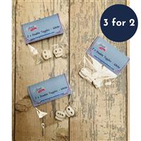 Living in Loveliness White Double Toggles - Special Offer 3 for 2