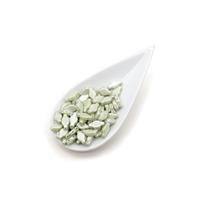 Navette Beads - Chalk White Green Lustre, 6x12mm (25GM)