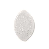 18cts Type A White Jadeite Carved Marquise Pendant, Approx 25x40mm, 1pcs
