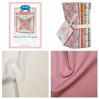Stuart Hillards Blush String Stars Shopper Bag Kit: Instructions, 1m Fabric & 5 Tilda FQ