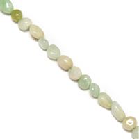 90cts Jadeite Small Nuggets Approx 6x5mm, 38cm Strand
